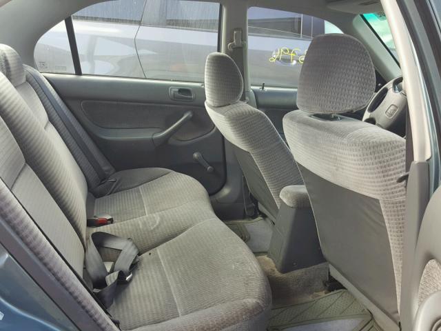 2HGEJ661XYH535108 - 2000 HONDA CIVIC BASE BLUE photo 6
