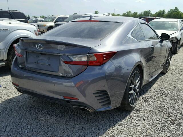 JTHHE5BC8F5009547 - 2015 LEXUS RC 350 GRAY photo 4