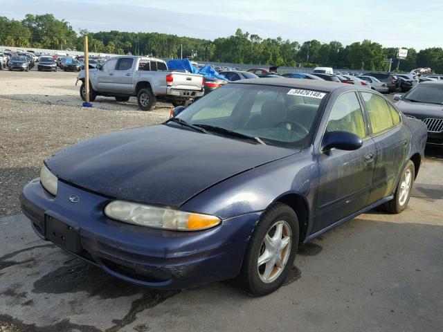 1G3NL52T51C223698 - 2001 OLDSMOBILE ALERO GL BLUE photo 2