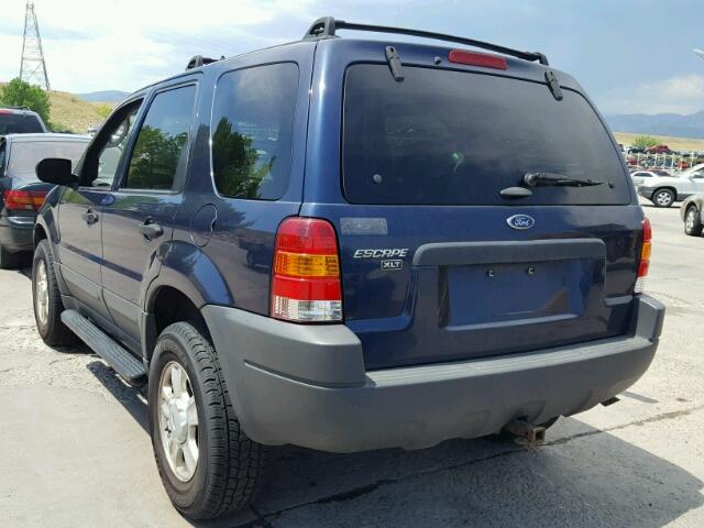 1FMYU93153KA51787 - 2003 FORD ESCAPE XLT BLUE photo 3