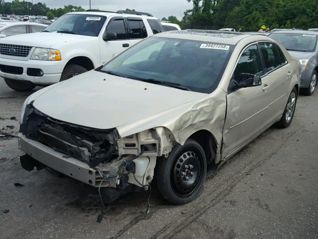 1G1ZC5E00AF296116 - 2010 CHEVROLET MALIBU 1LT BEIGE photo 2