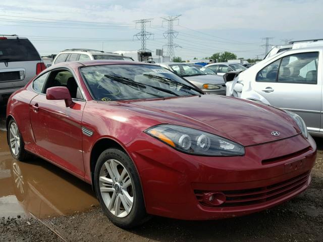 KMHHM66D18U280788 - 2008 HYUNDAI TIBURON GS RED photo 1