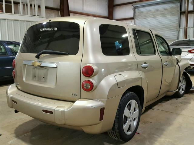 3GNDA13D67S564278 - 2007 CHEVROLET HHR LS GOLD photo 4