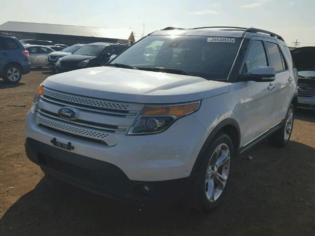 1FM5K8F80DGC33218 - 2013 FORD EXPLORER L WHITE photo 2