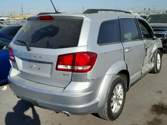 3C4PDDBG5DT527402 - 2013 DODGE JOURNEY SX SILVER photo 4