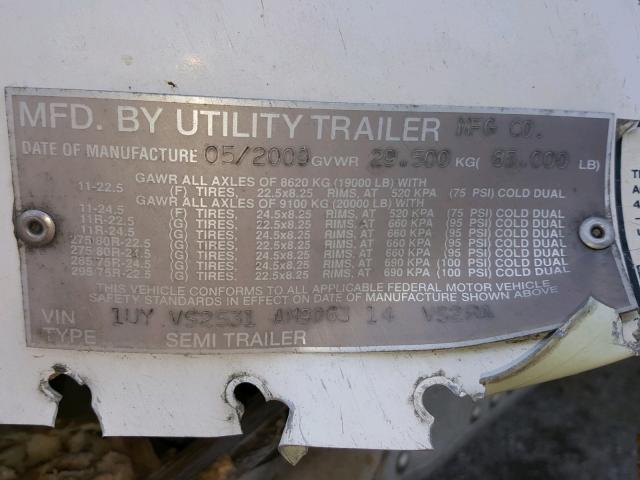 1UYVS2531AM906314 - 2010 UTILITY REEFER SILVER photo 10