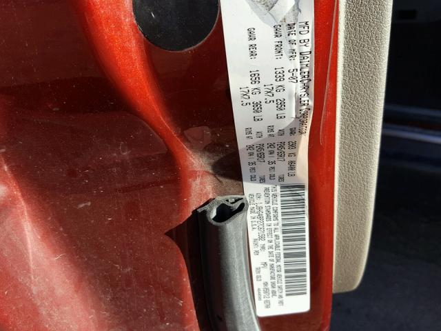 1J8HG48P27C671582 - 2007 JEEP COMMANDER Qırmızı foto 10