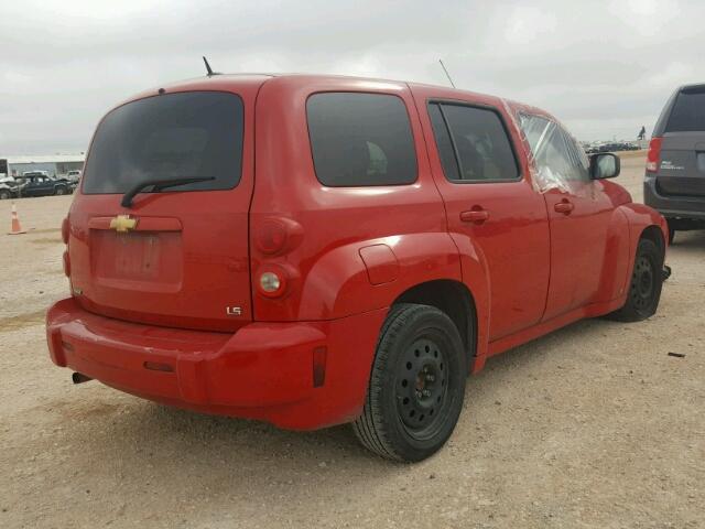 3GNCA13D78S683907 - 2008 CHEVROLET HHR LS RED photo 4