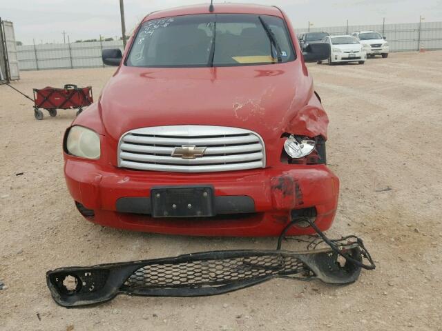 3GNCA13D78S683907 - 2008 CHEVROLET HHR LS RED photo 9