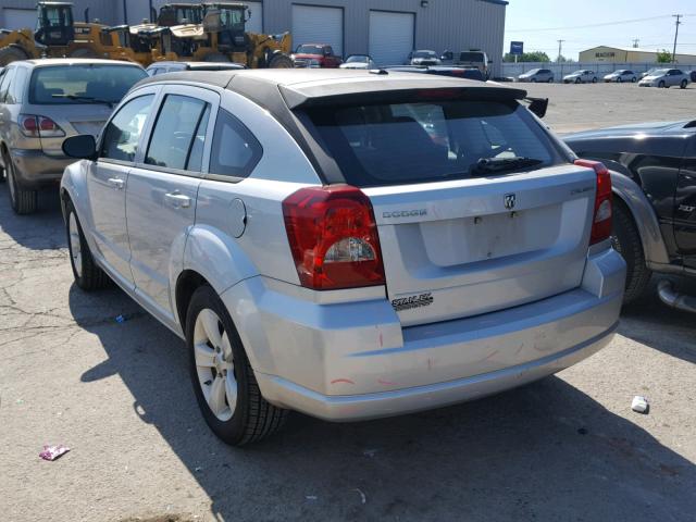 1B3CB3HA2BD255381 - 2011 DODGE CALIBER MA SILVER photo 3