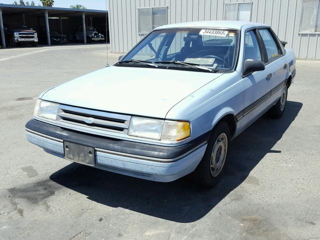 2FAPP36X6KB181368 - 1989 FORD TEMPO GL BLUE photo 2