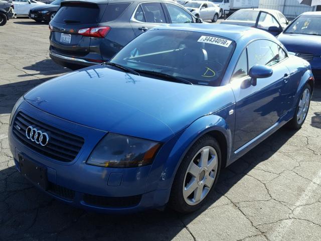 TRUWT28N421007470 - 2002 AUDI TT QUATTRO BLUE photo 2