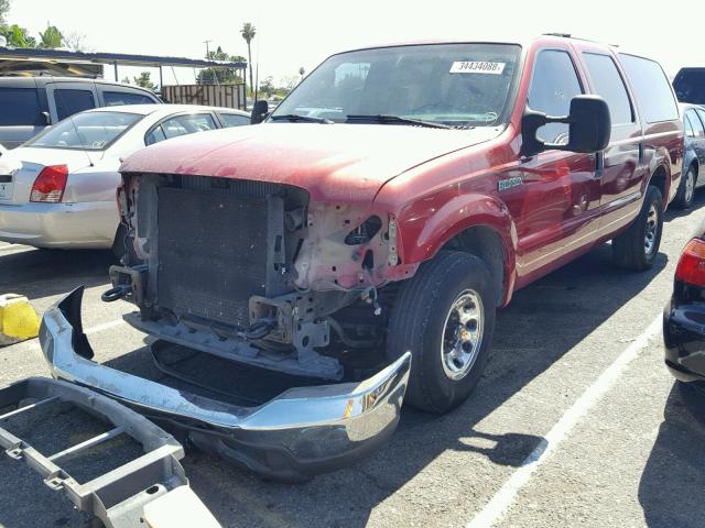 1FMNU40L03EB44808 - 2003 FORD EXCURSION BURGUNDY photo 2