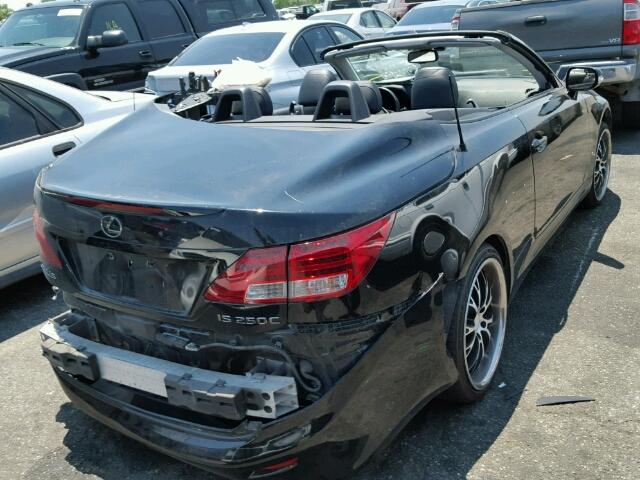 JTHFF2C25A2500774 - 2010 LEXUS IS 250 BLACK photo 4