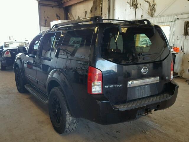 5N1AR18W87C633956 - 2007 NISSAN PATHFINDER BLACK photo 3