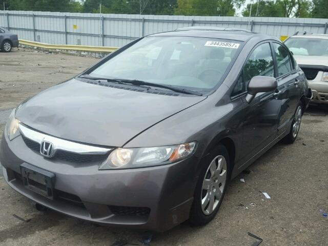 19XFA1F54BE000593 - 2011 HONDA CIVIC LX GRAY photo 2