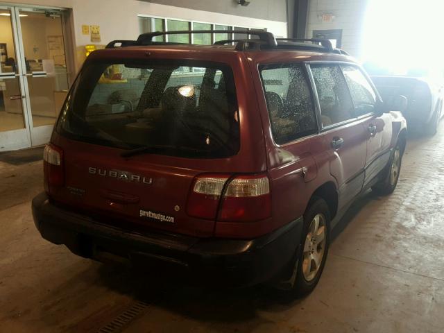 JF1SF65692H749476 - 2002 SUBARU FORESTER S წითელი ფოტო 4