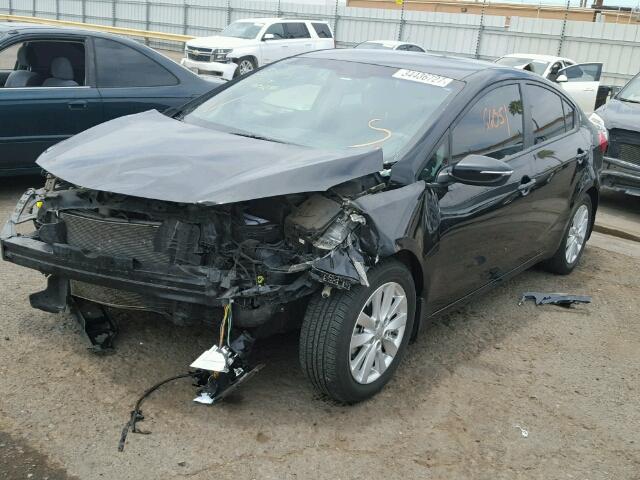 KNAFX4A62E5065536 - 2014 KIA FORTE LX BLACK photo 2