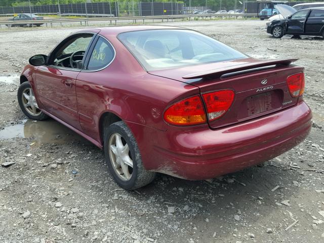 1G3NL12E84C127546 - 2004 OLDSMOBILE ALERO GL BURGUNDY photo 3