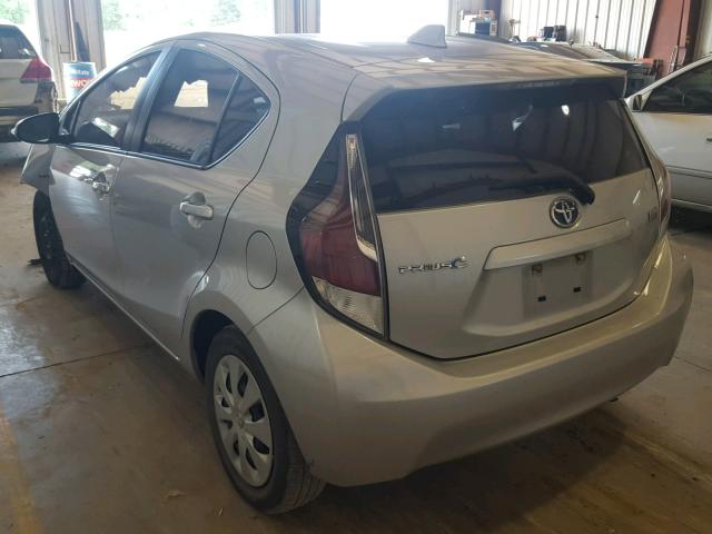 JTDKDTB36F1091445 - 2015 TOYOTA PRIUS C SILVER photo 3