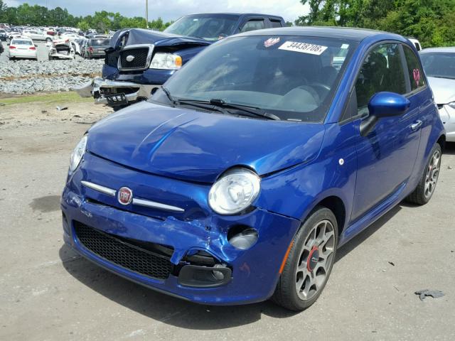 3C3CFFBR7DT672399 - 2013 FIAT 500 SPORT BLUE photo 2