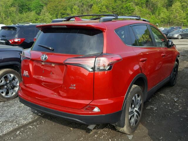 JTMBFREV2HJ117410 - 2017 TOYOTA RAV4 LE RED photo 4