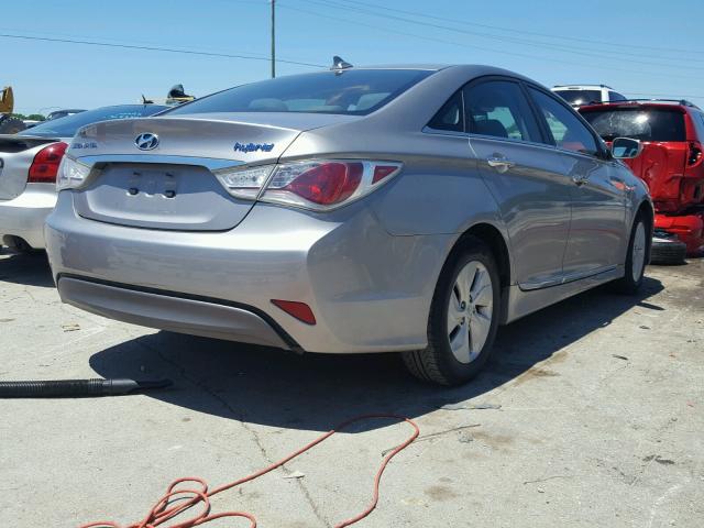 KMHEC4A43DA050344 - 2013 HYUNDAI SONATA HYB SILVER photo 4