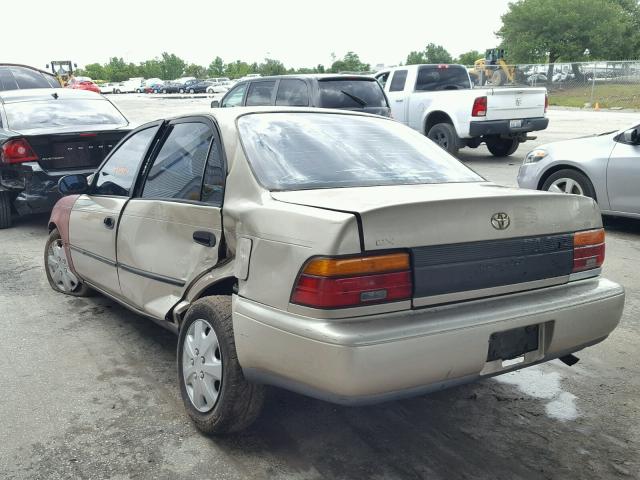 1NXAE09E2PZ025064 - 1993 TOYOTA COROLLA LE 金色 照片 3