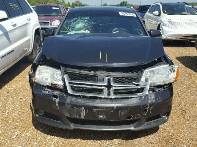 1B3BD1FGXBN524237 - 2011 DODGE AVENGER MA BLACK photo 7