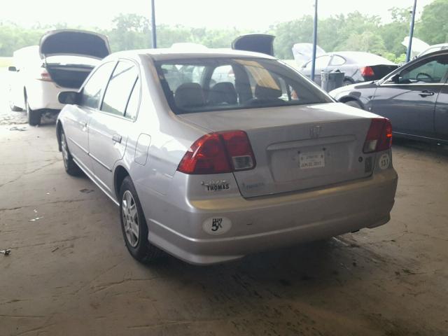 2HGES16354H603147 - 2004 HONDA CIVIC DX V GRAY photo 3