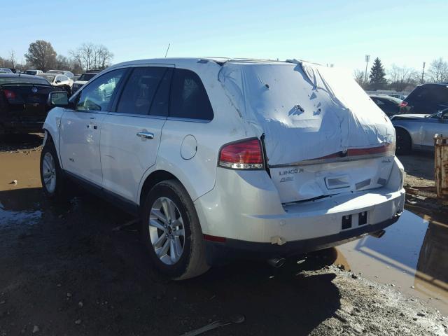 2LMDJ6JC4ABJ16036 - 2010 LINCOLN MKX WHITE photo 3