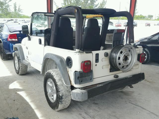 1J4FA39S83P347921 - 2003 JEEP WRANGLER C WHITE photo 3