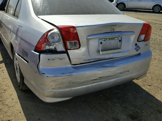 1HGEN26544L000739 - 2004 HONDA CIVIC GX SILVER photo 9