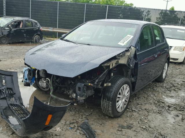 WVWDB7AJ6CW223933 - 2012 VOLKSWAGEN GOLF BLUE photo 2