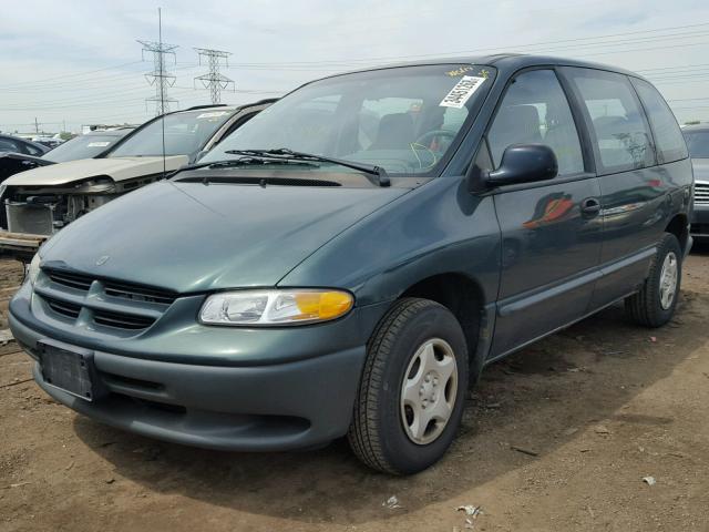 2B4GP2531YR561895 - 2000 DODGE CARAVAN GREEN photo 2