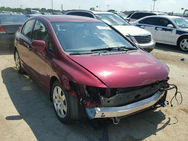 19XFA16539E043316 - 2009 HONDA CIVIC RED photo 1