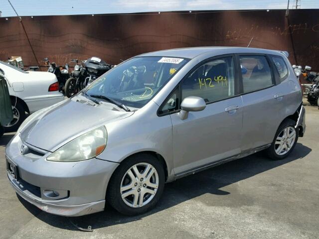 JHMGD38617S031431 - 2007 HONDA FIT S SILVER photo 2