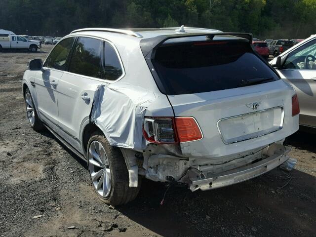 SJAAC2ZV9HC015467 - 2017 BENTLEY BENTAYGA WHITE photo 3