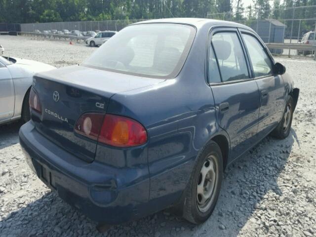 2T1BR12E11C493627 - 2001 TOYOTA COROLLA BLUE photo 4