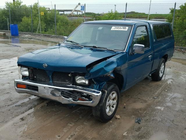 1N6SD11S5VC429141 - 1997 NISSAN TRUCK BASE GREEN photo 2