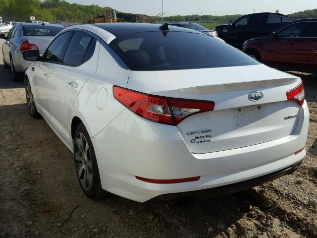 5XXGR4A67CG032008 - 2012 KIA OPTIMA SX WHITE photo 3