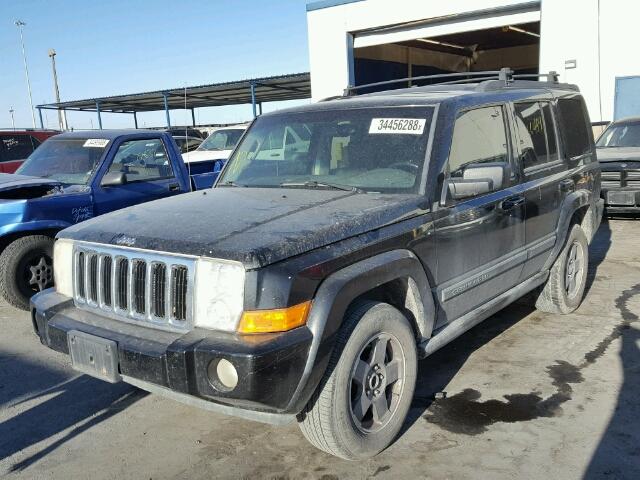 1J8HH48N18C230801 - 2008 JEEP COMMANDER BLACK photo 2