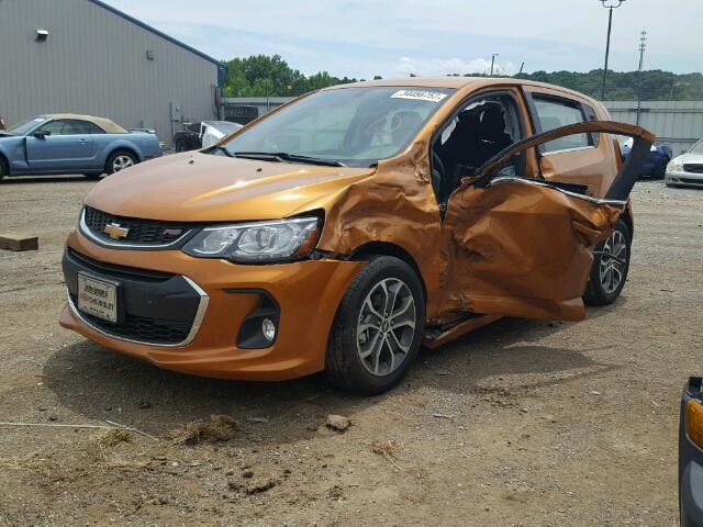 1G1JD6SH3H4104039 - 2017 CHEVROLET SONIC LT ORANGE photo 2