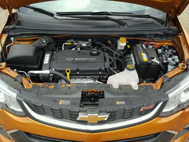 1G1JD6SH3H4104039 - 2017 CHEVROLET SONIC LT ORANGE photo 7