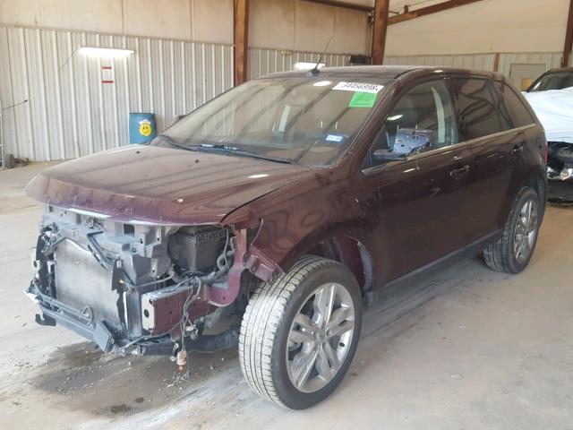 2FMDK3KC1BBA47099 - 2011 FORD EDGE LIMIT RED photo 2