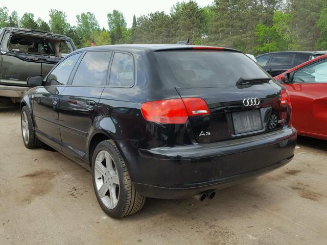 WAUHF68P66A000462 - 2006 AUDI A3 2 BLACK photo 3