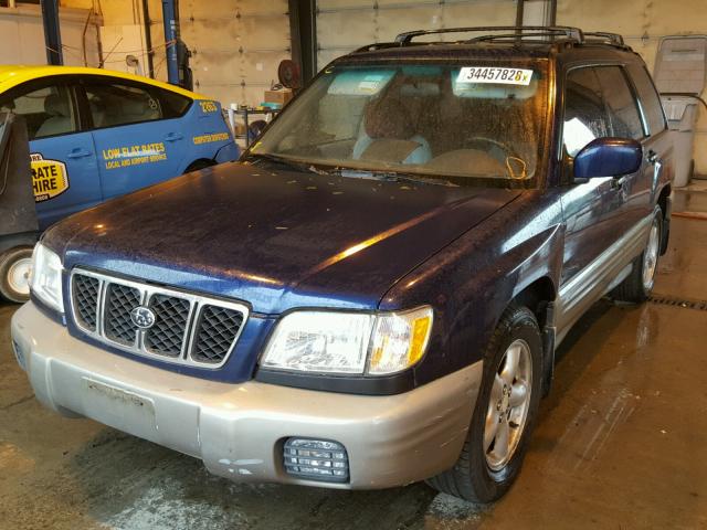 JF1SF65571H714375 - 2001 SUBARU FORESTER S BLUE photo 2
