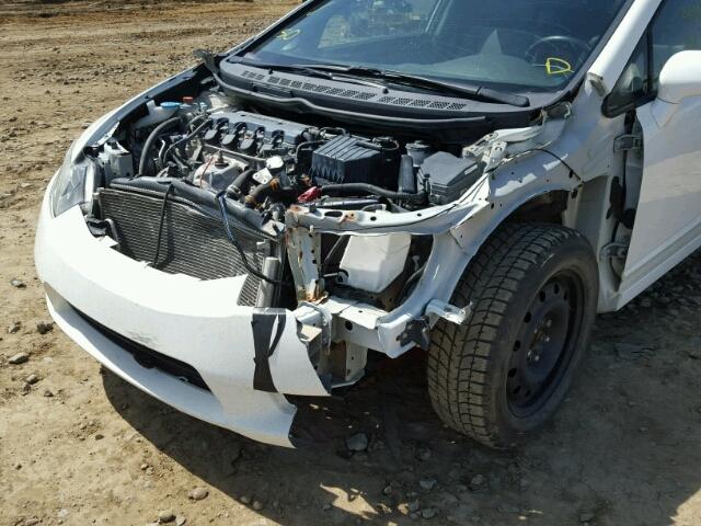2HGFA1E02AH005477 - 2010 HONDA CIVIC EXL WHITE photo 9