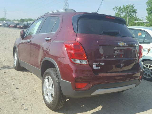 3GNCJPSB9HL276362 - 2017 CHEVROLET TRAX 1LT RED photo 3