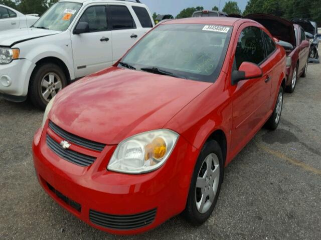 1G1AL15F377250048 - 2007 CHEVROLET COBALT LT RED photo 2